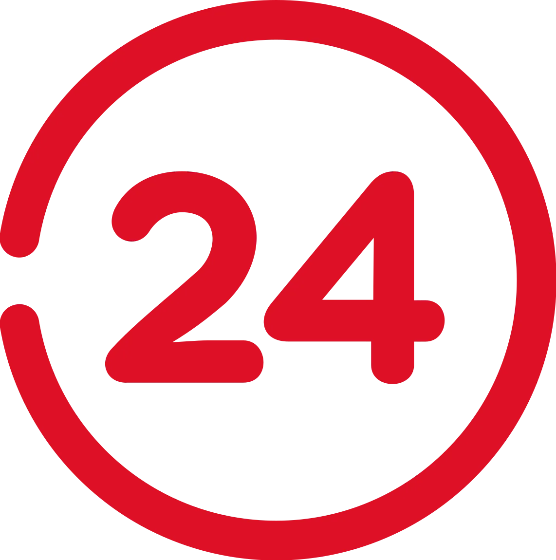Logo of TVN's 24 Horas program where the types of hepatitis were explained