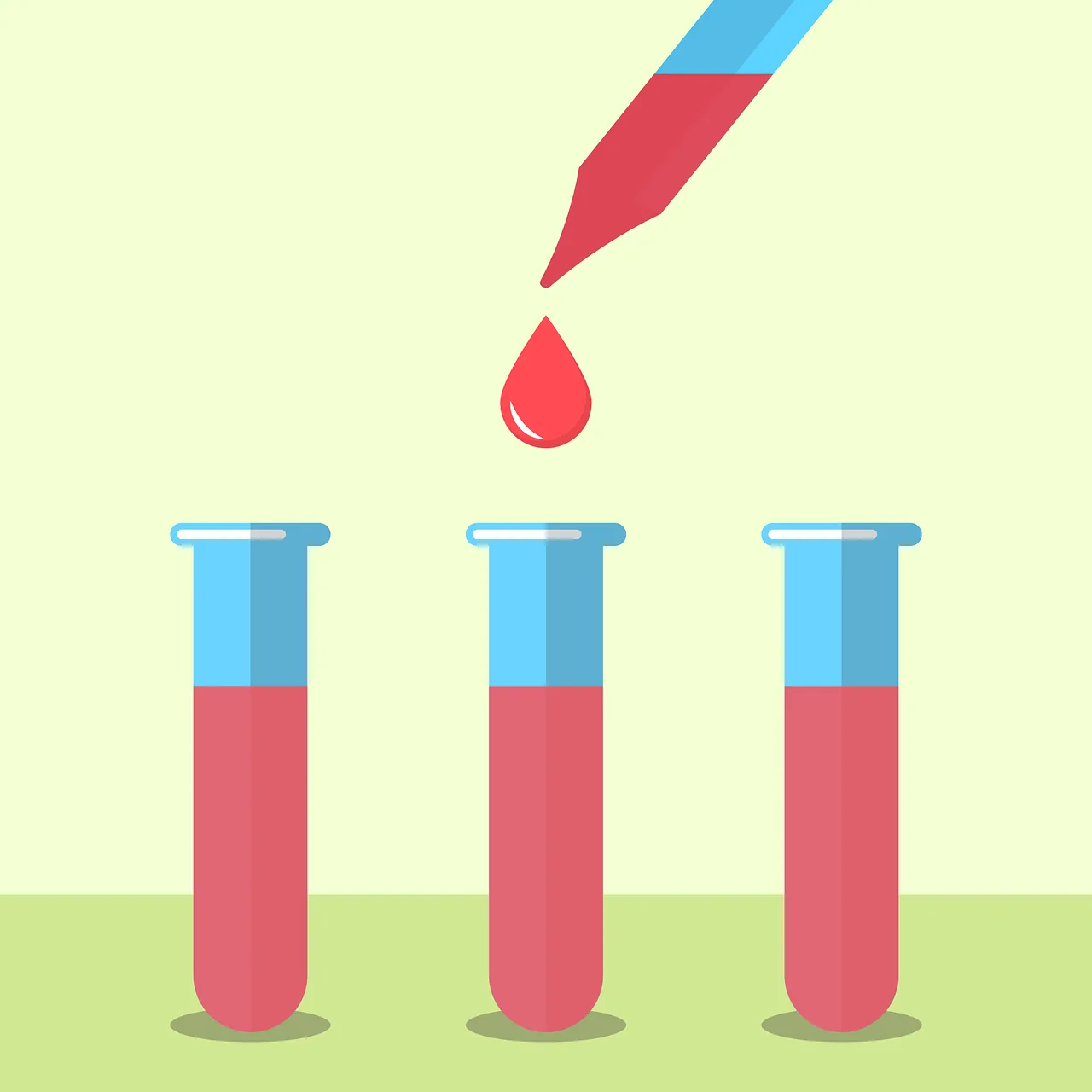 Blood sample tube for measuring bilirubin