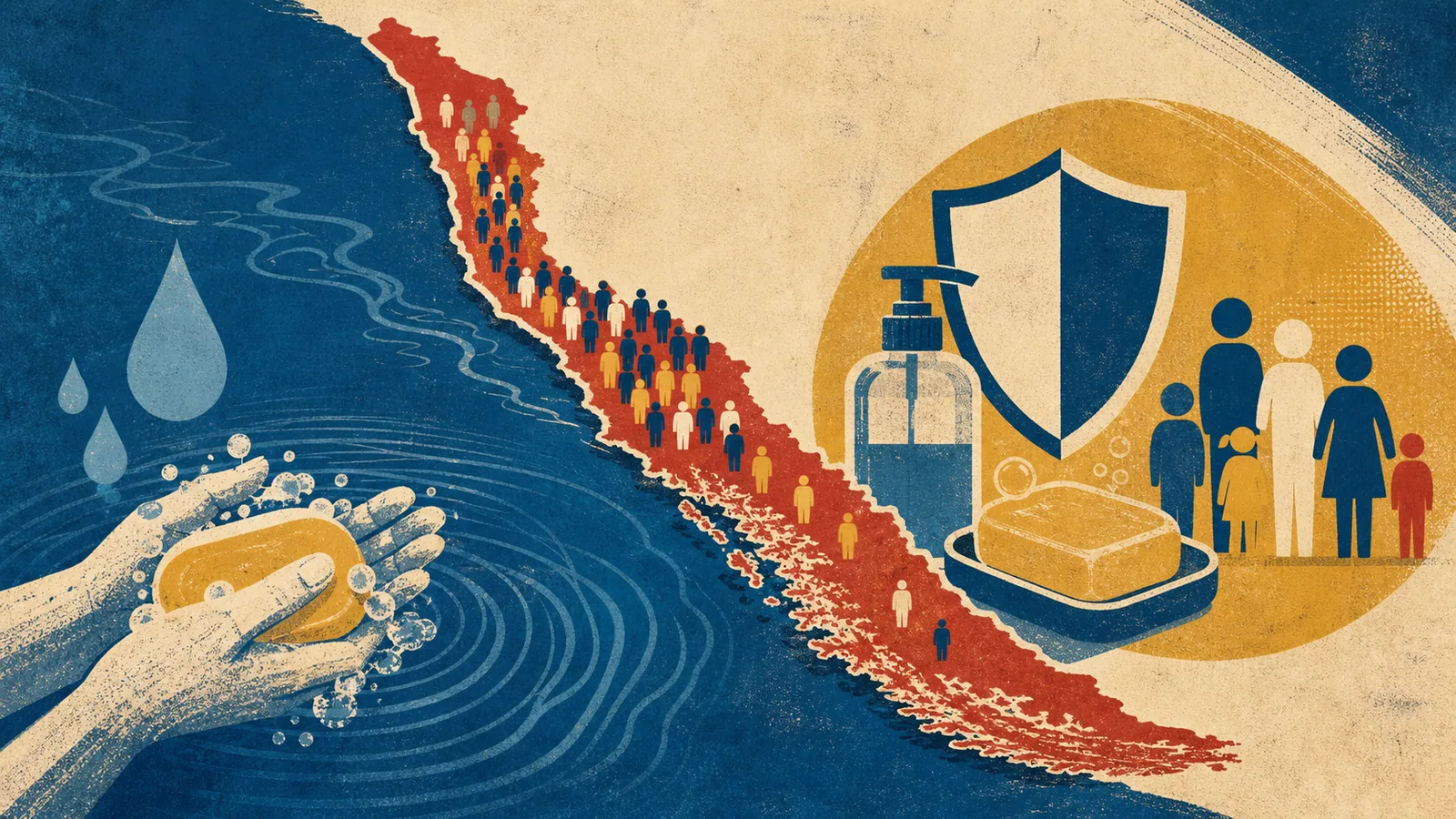 Ilustración médica sobre El brote de hepatitis A en Chile de 2017