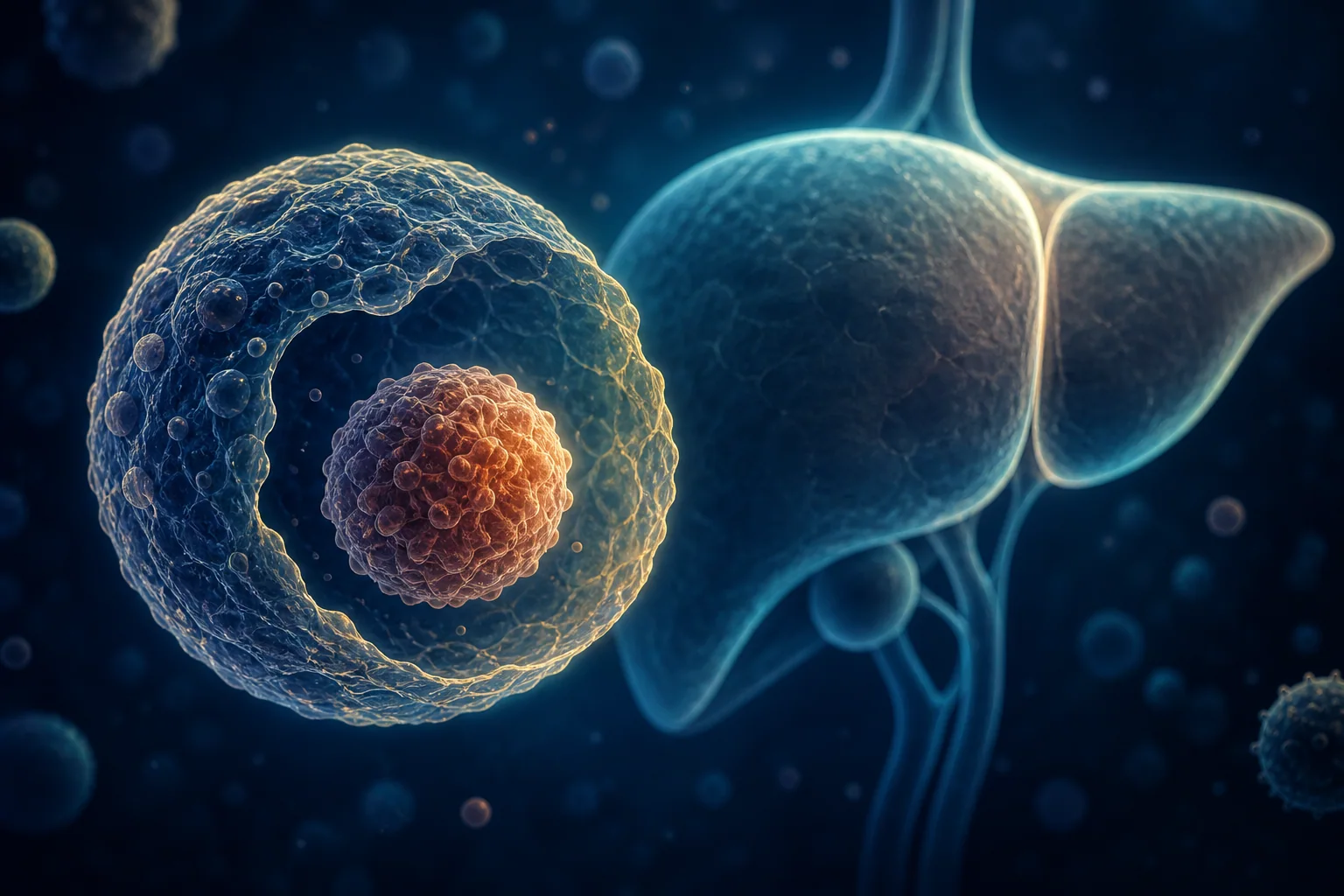 Representación de los virus de hepatitis B y D