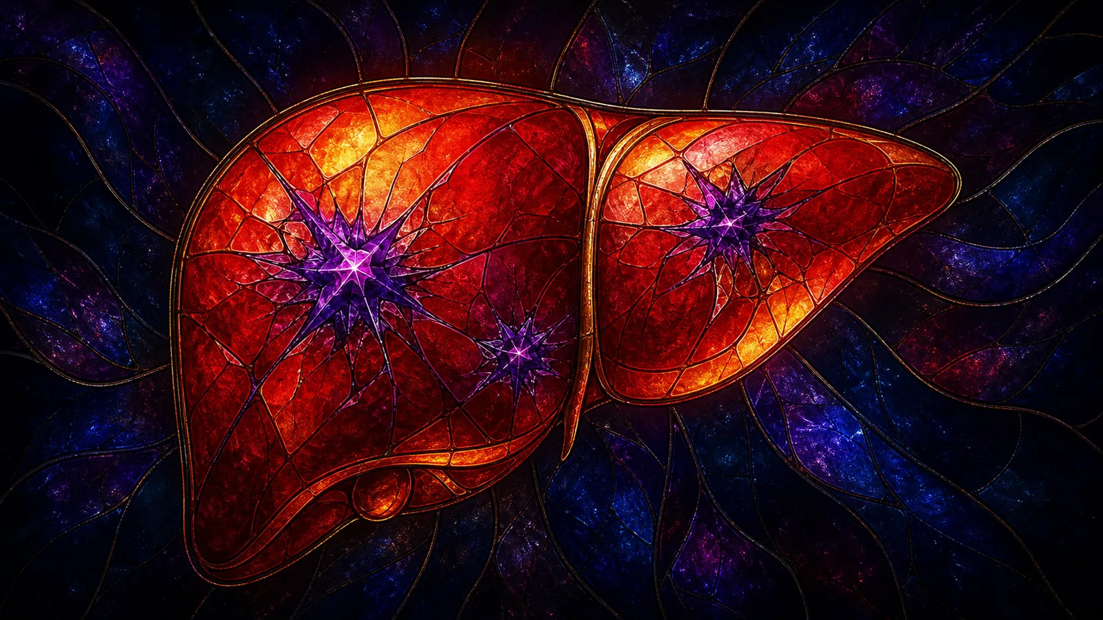 Ilustración médica sobre Hepatitis herpética (por virus herpes simple)